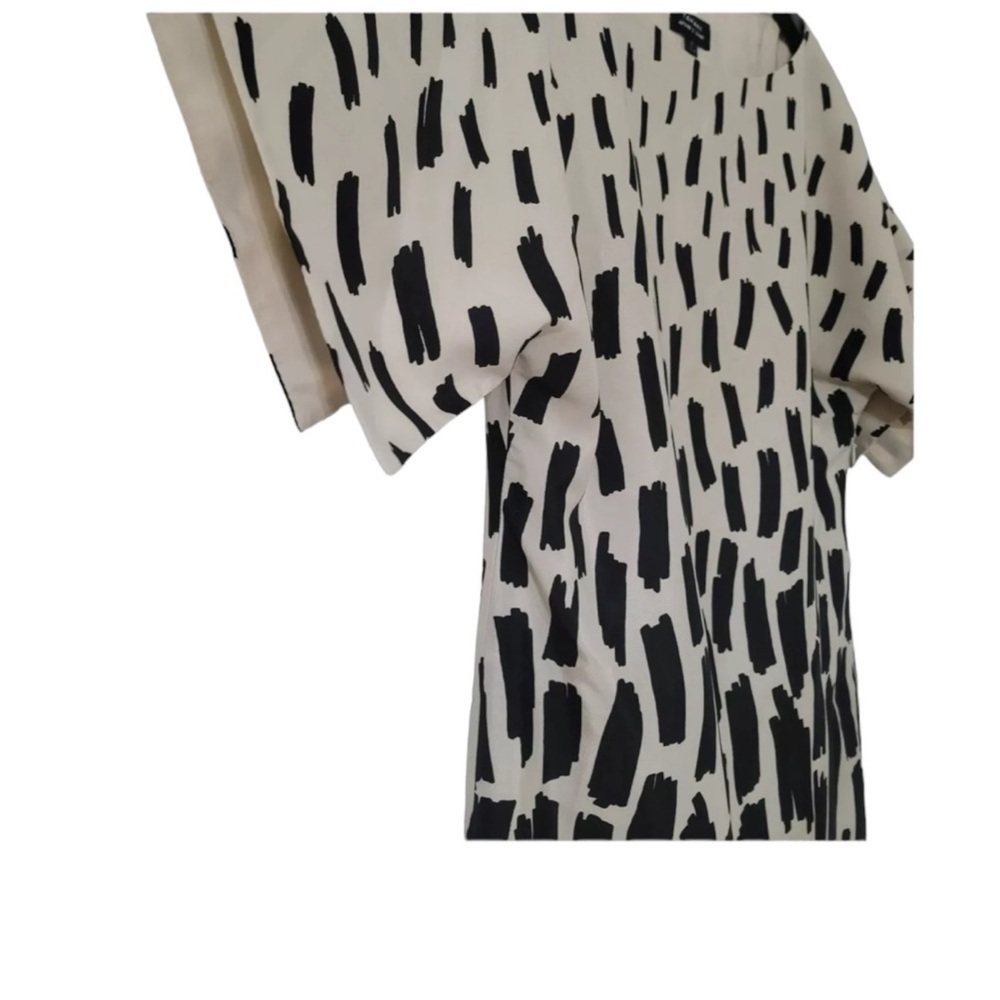 TAHARI ASL Arthur S. Levine Boxy Shift Dress in Black/Cream Design Size 8 - Picture 6 of 8